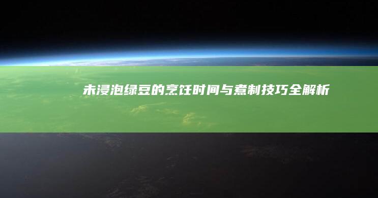 未浸泡绿豆的烹饪时间与煮制技巧全解析